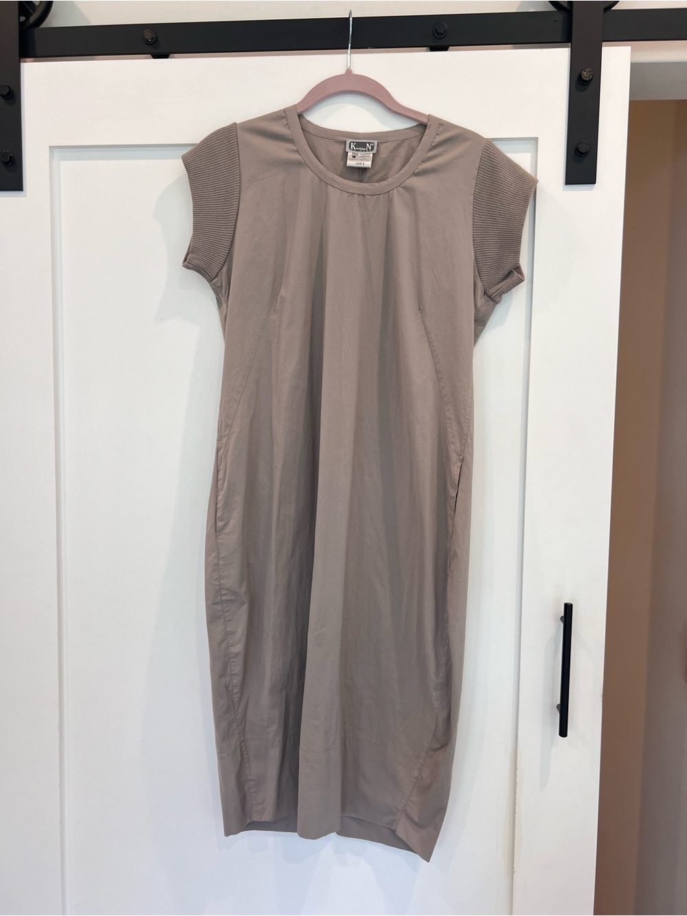 Kristensen Du Nord Dress Taupe Cocoon Midi Dress Italian Dress size 2 - Picture 5 of 7